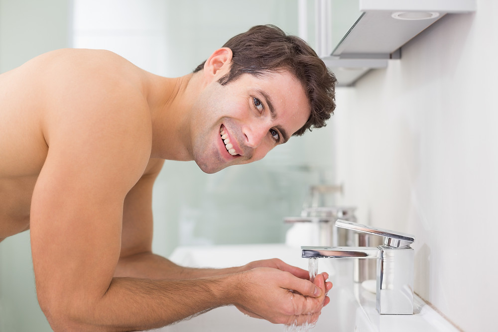 A man washed his hands while singing happy Birthday. spoof satire fake news