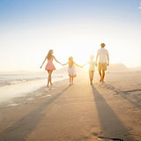 Family Walking On the Beach