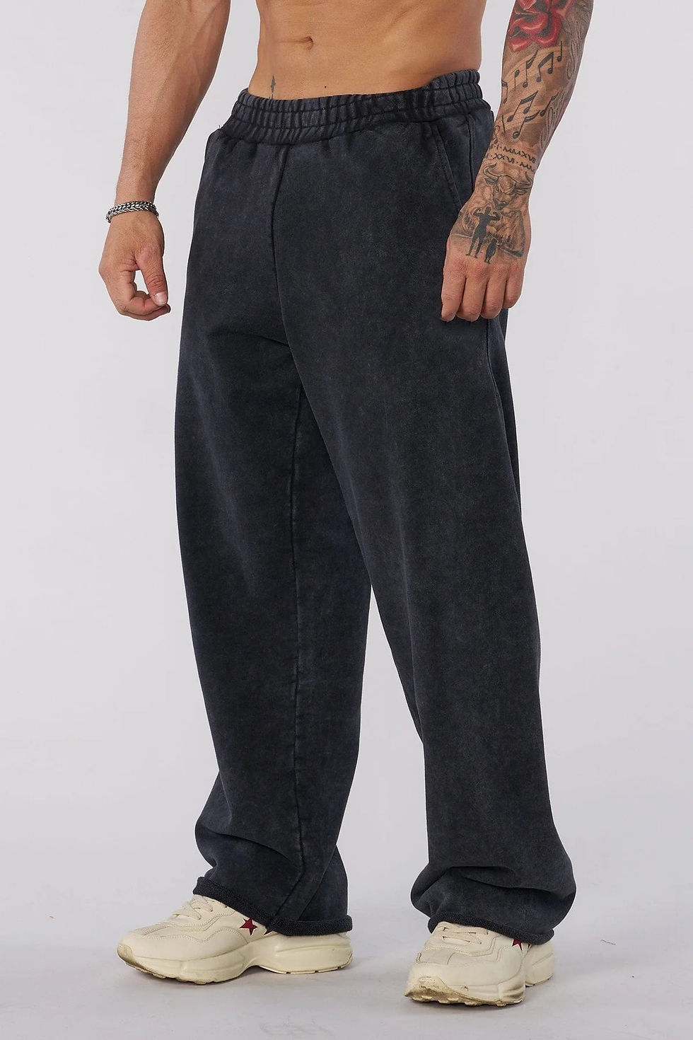 Thumbnail: Men’s Loose Fit Straight-Leg Jogger Cotton Gym Pants