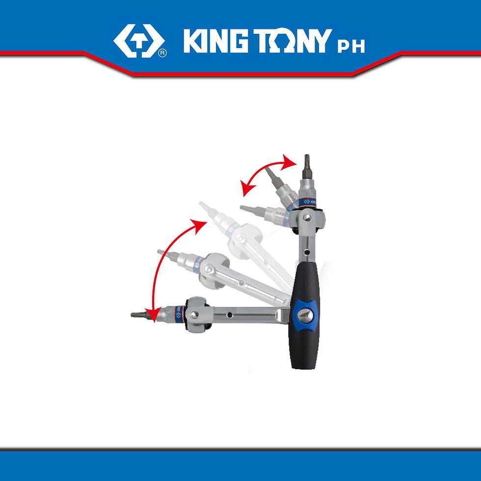Thumbnail: King Tony 1/4" Reversible Screwdriver T-Handle Ratchet 4-1/2"