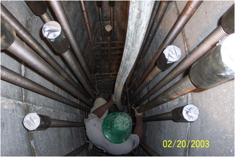 Inspecting a bridge column
