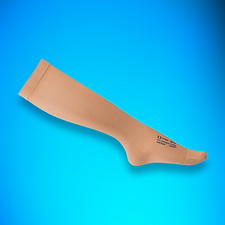 Grid Wide Compression Stocking Closed Toe Beige.png