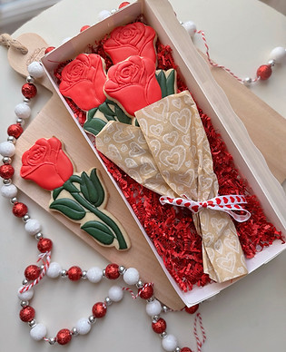 Valentines day cookies, roses. Lewes, DE