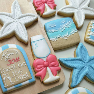 Toast on the coast bridal shower cookies, lewes delaware 