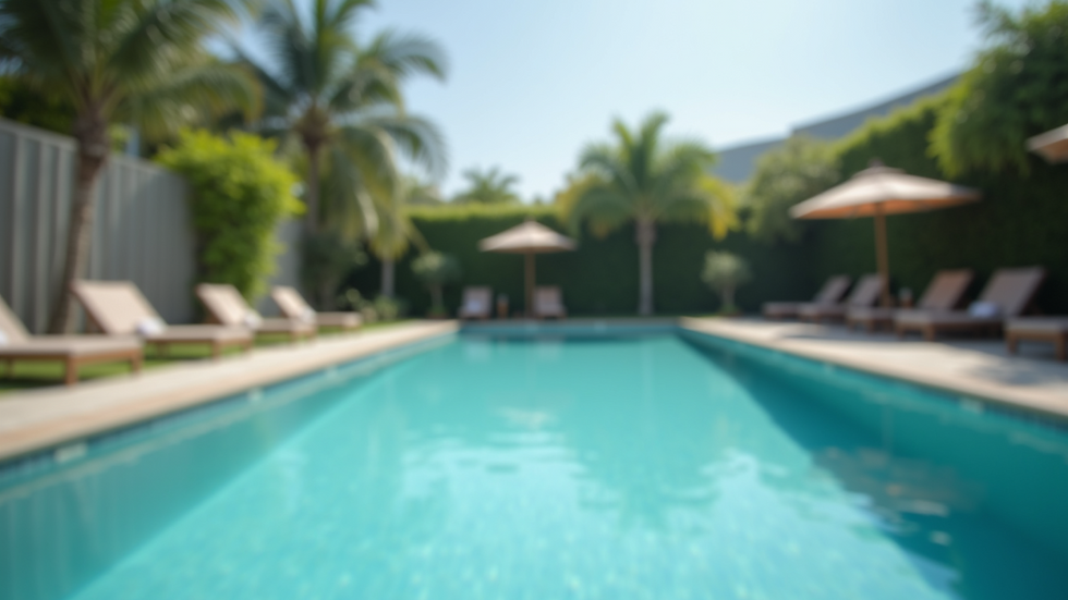 High angle view of a calm swimming pool