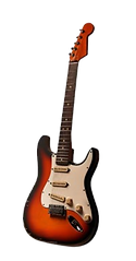 Black electric guitar symbolizing bold and vibrant Gen X energy