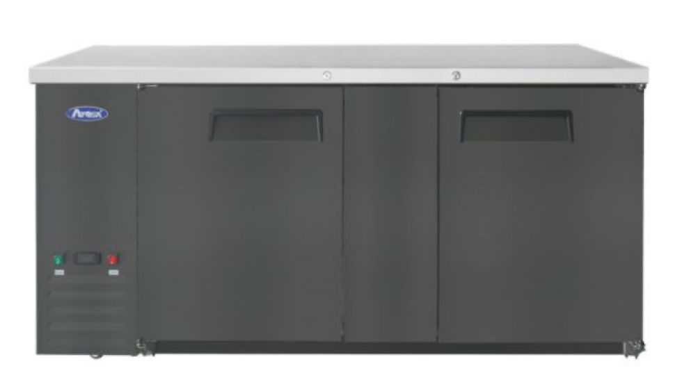 SBB69GRAUS2 — 69″ Black Shallow Depth Back Bar Cooler