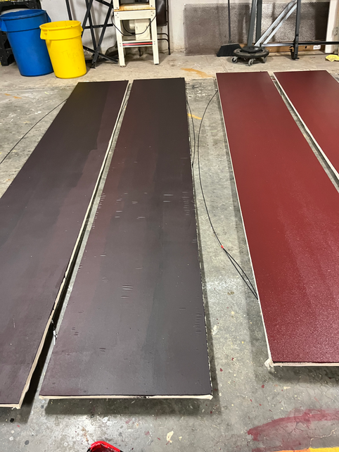 Painting symmetrical gradients on panels