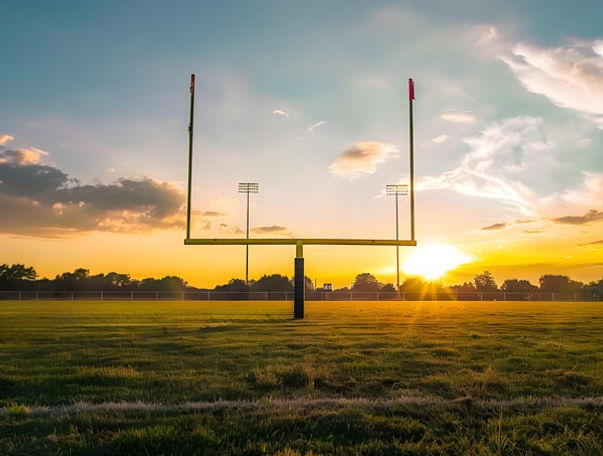 Golden Hour Football Field