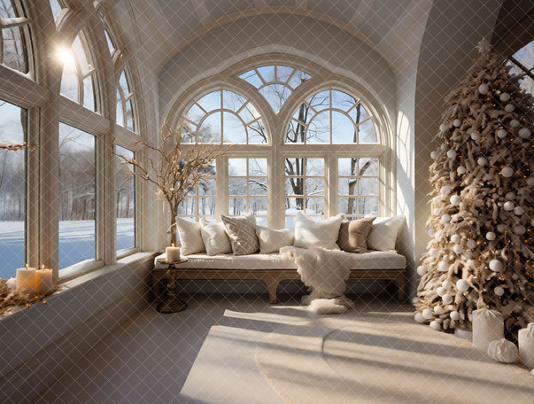 White Christmas Sunroom