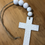 Thumbnail: White Wooden Beads with Cross