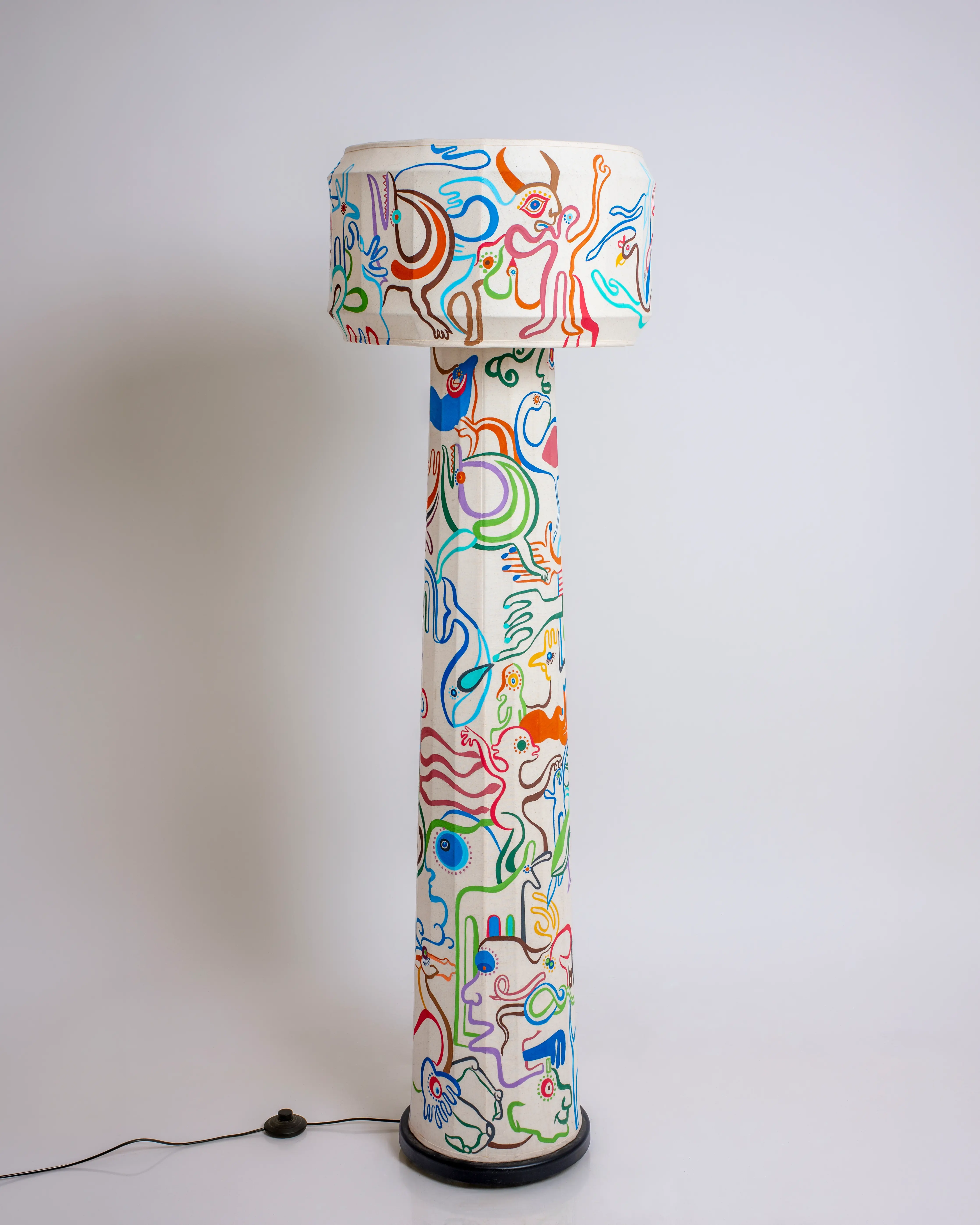 Hand Painted Domus - Small Floor lamp