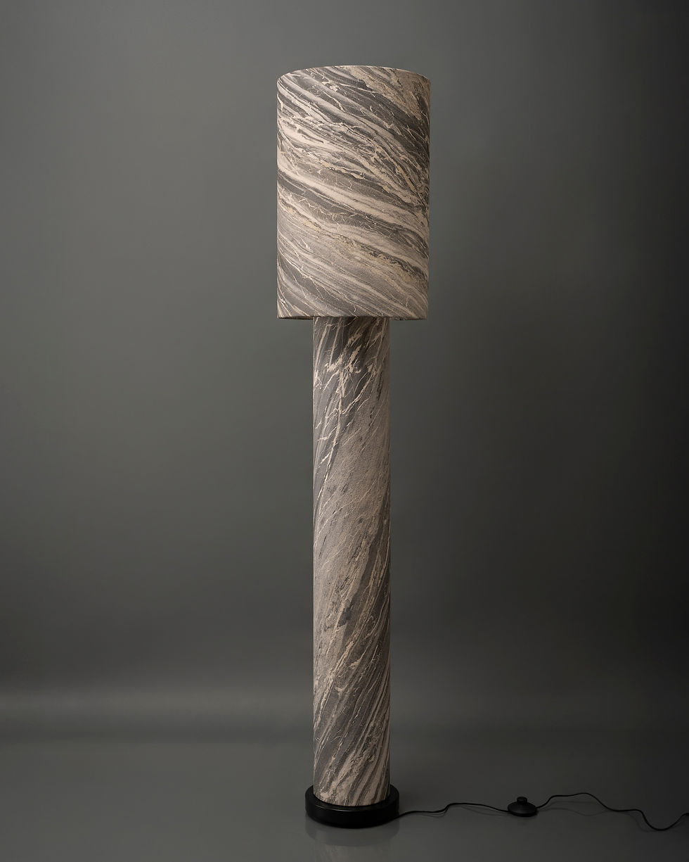 Thumbnail: Cleo Floor Lamp – Zebra Marble