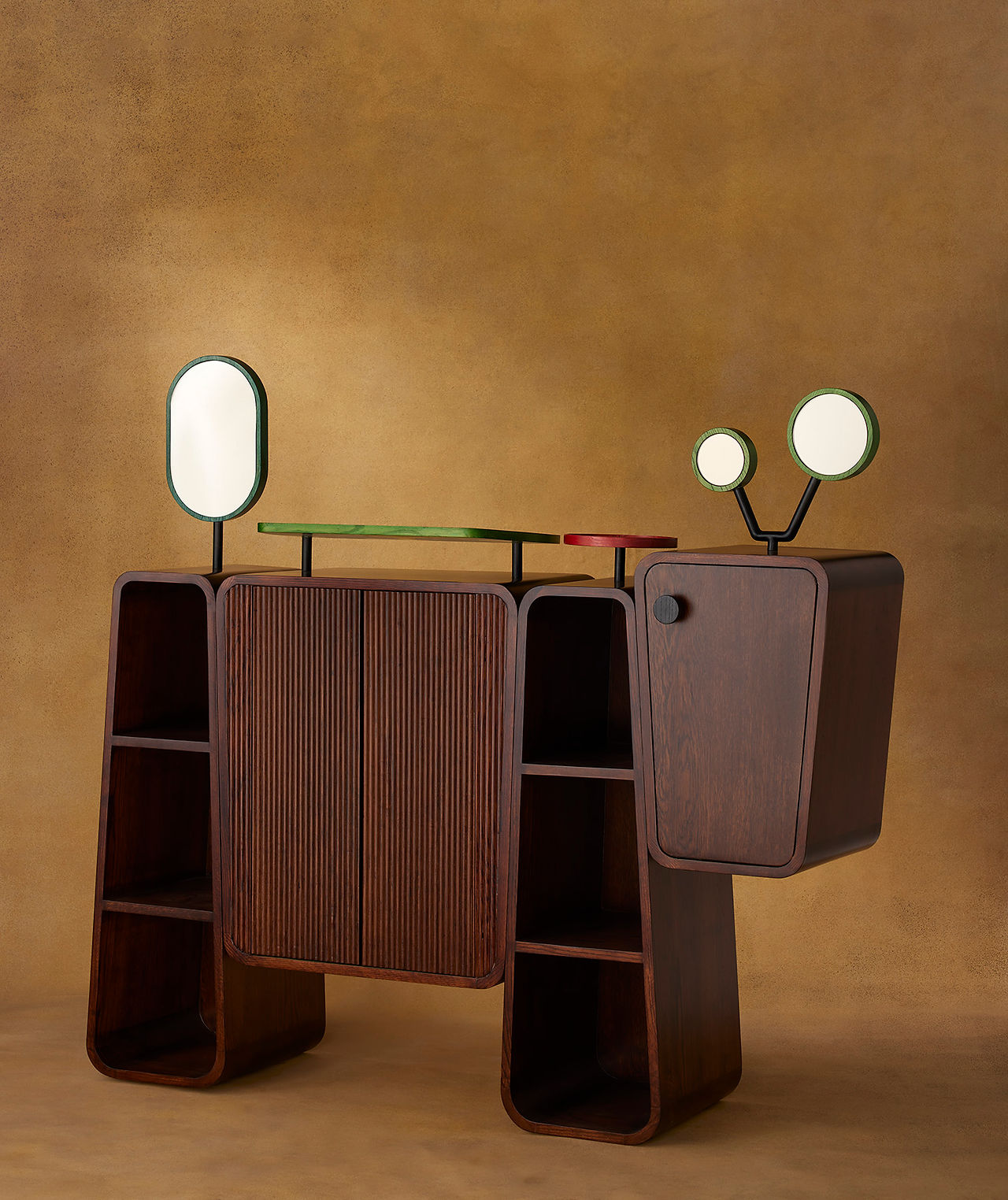 Moose Cabinet | Sideboard by Name Place Animal Thing: handcrafted wooden Oak furniture with multi functional award-winning design with accessories