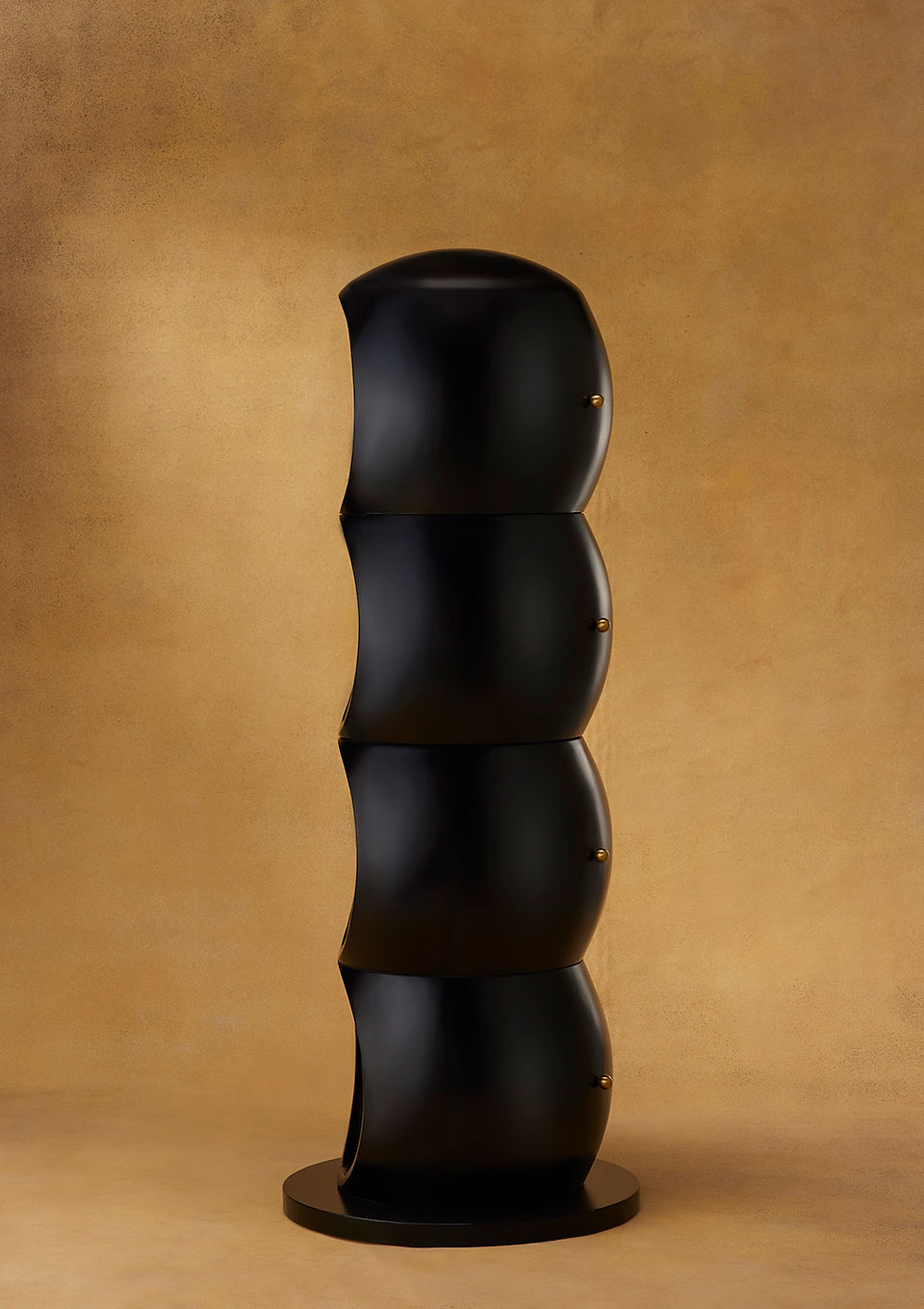 The Caterpillar Bar Unit from Name Place Animal Thing's Habitat Collection is a contemporary furniture piece of white ash wooden bar cabinet