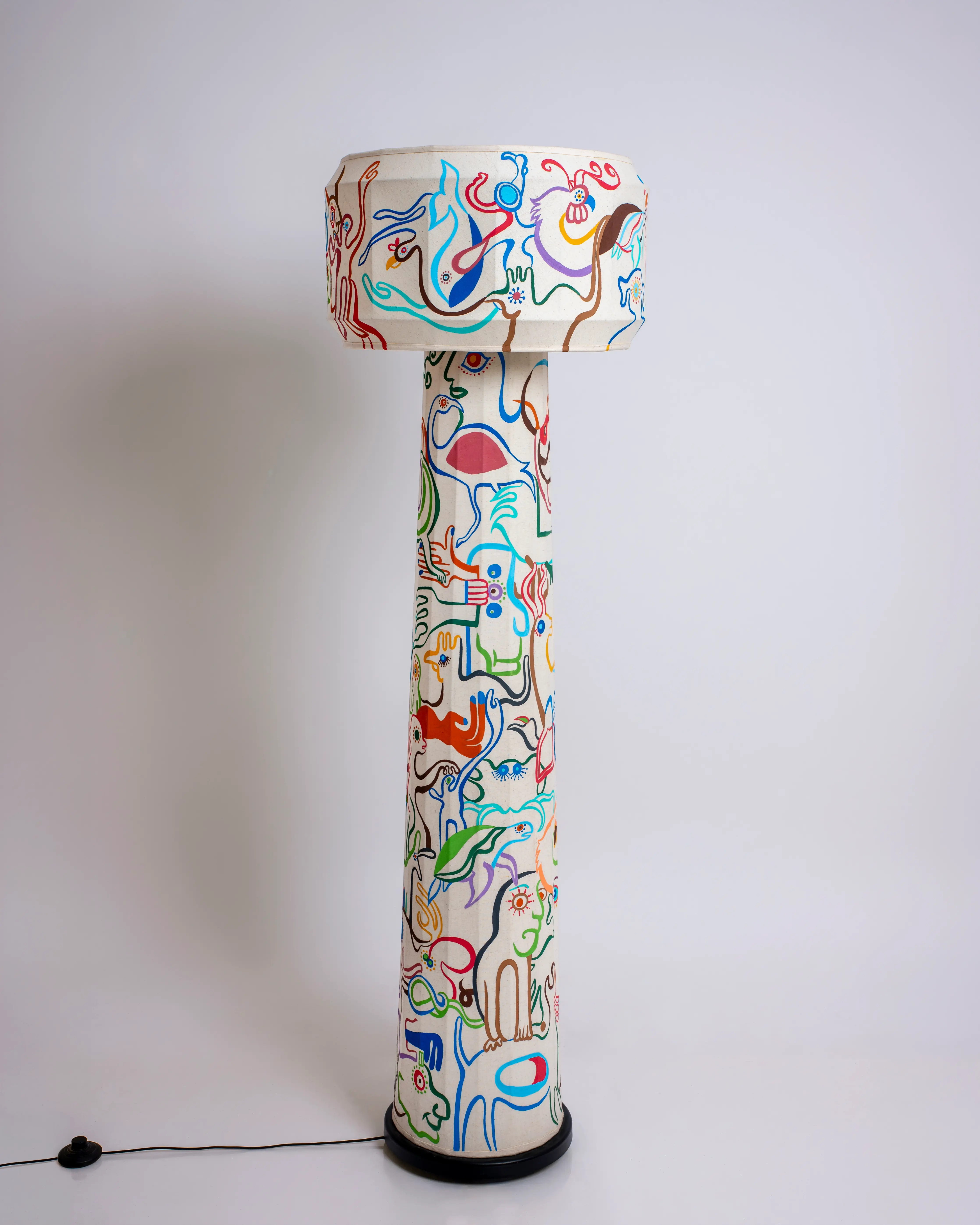 Hand Painted Domus - Small Floor lamp