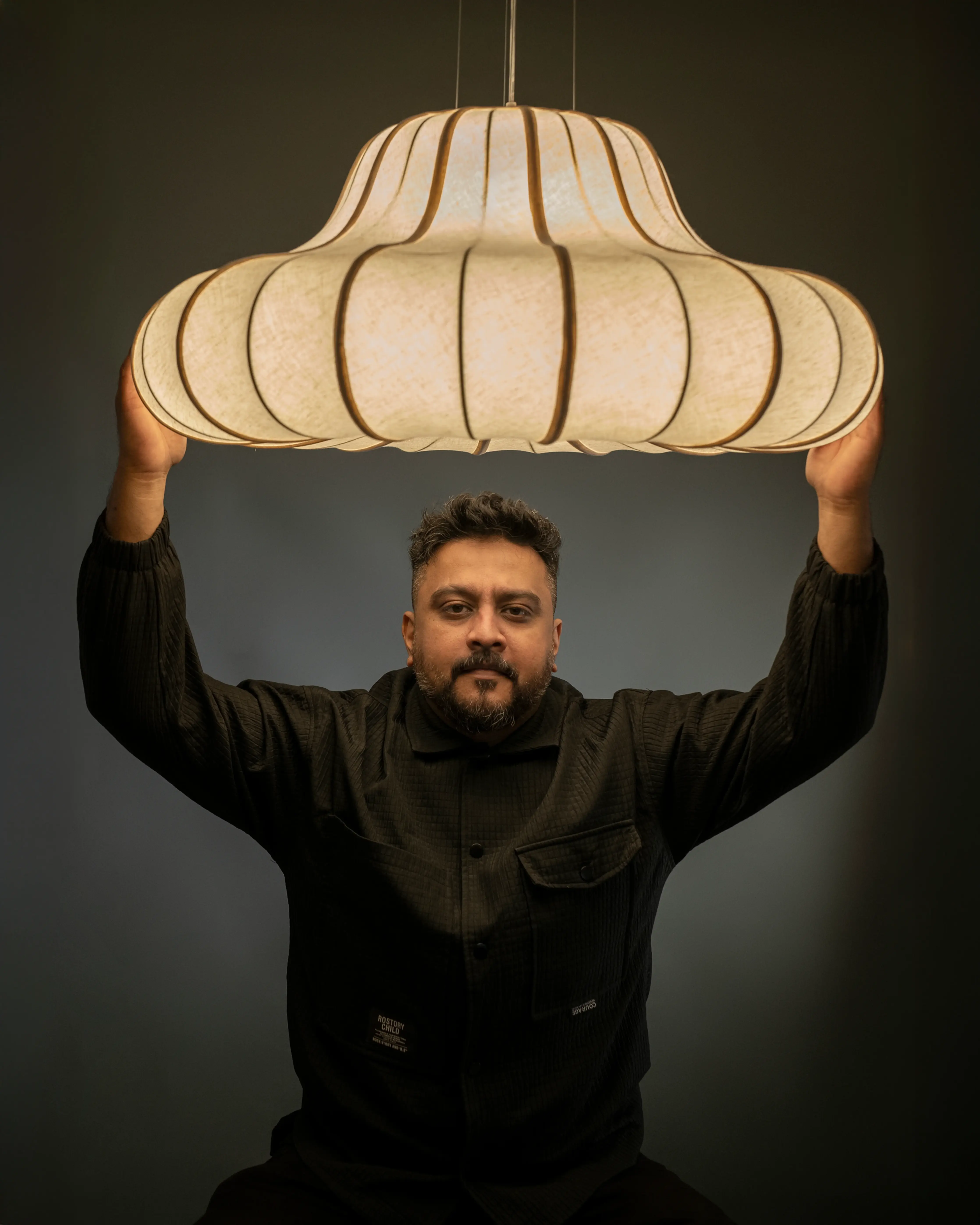 ORBIT Hanging Lamp by desginer Priyam Doshi founder of Name Place Animal Thing Lighting & Furniture