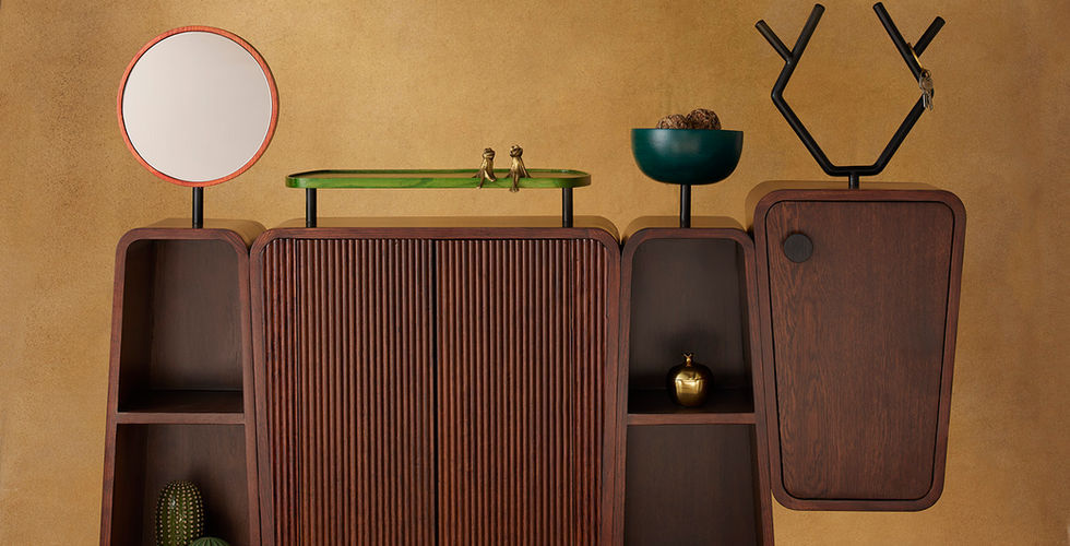 Moose Cabinet | Sideboard by Name Place Animal Thing: handcrafted wooden Oak furniture with multi functional award-winning design with accessories