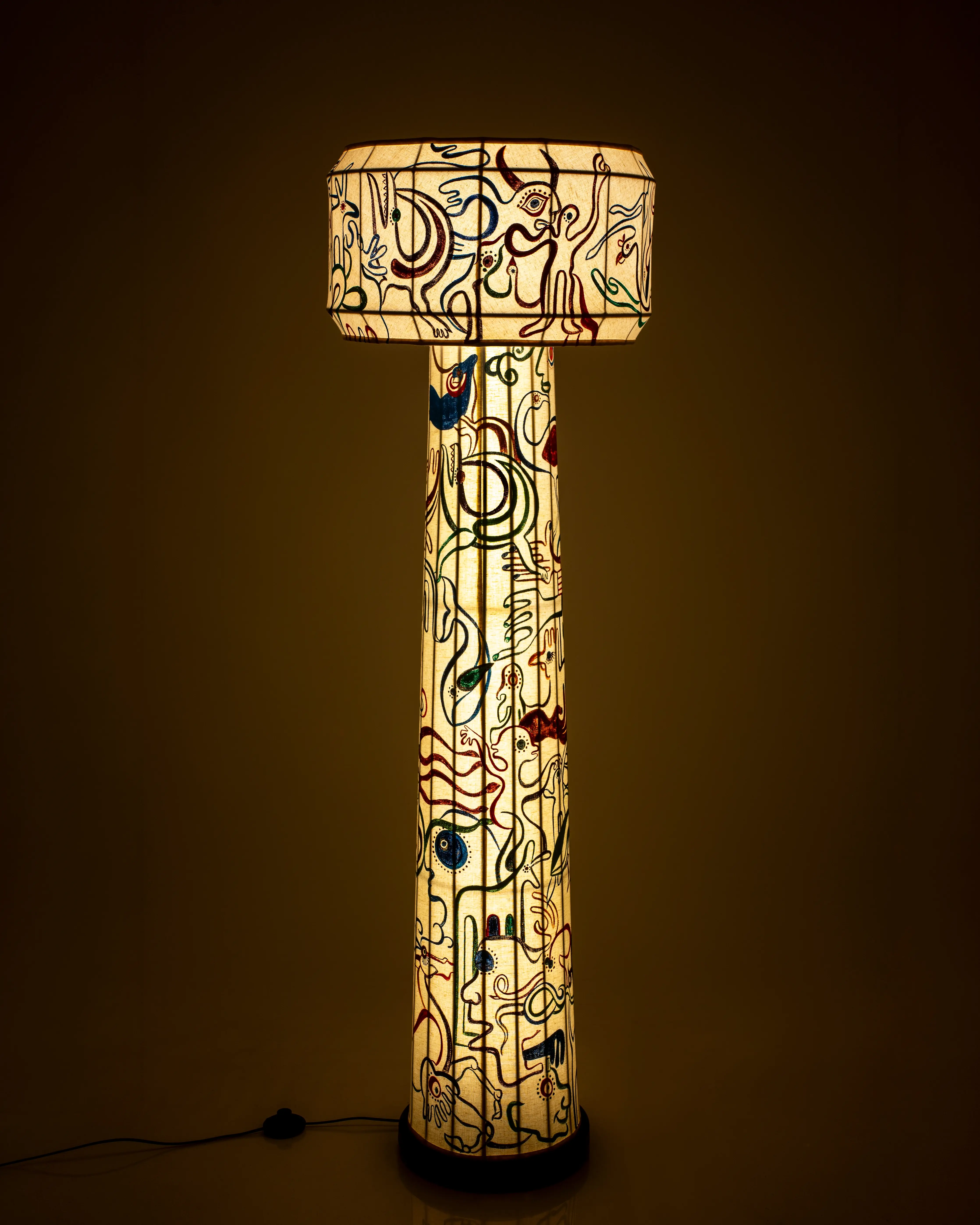 Hand Painted Domus - Small Floor lamp