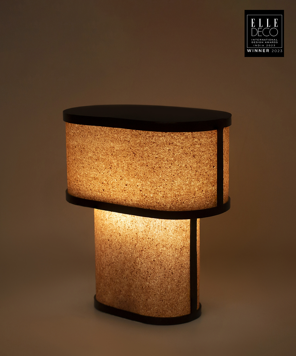 Thumbnail: Niko Table Lamp – Teakwood Sandstone – Small