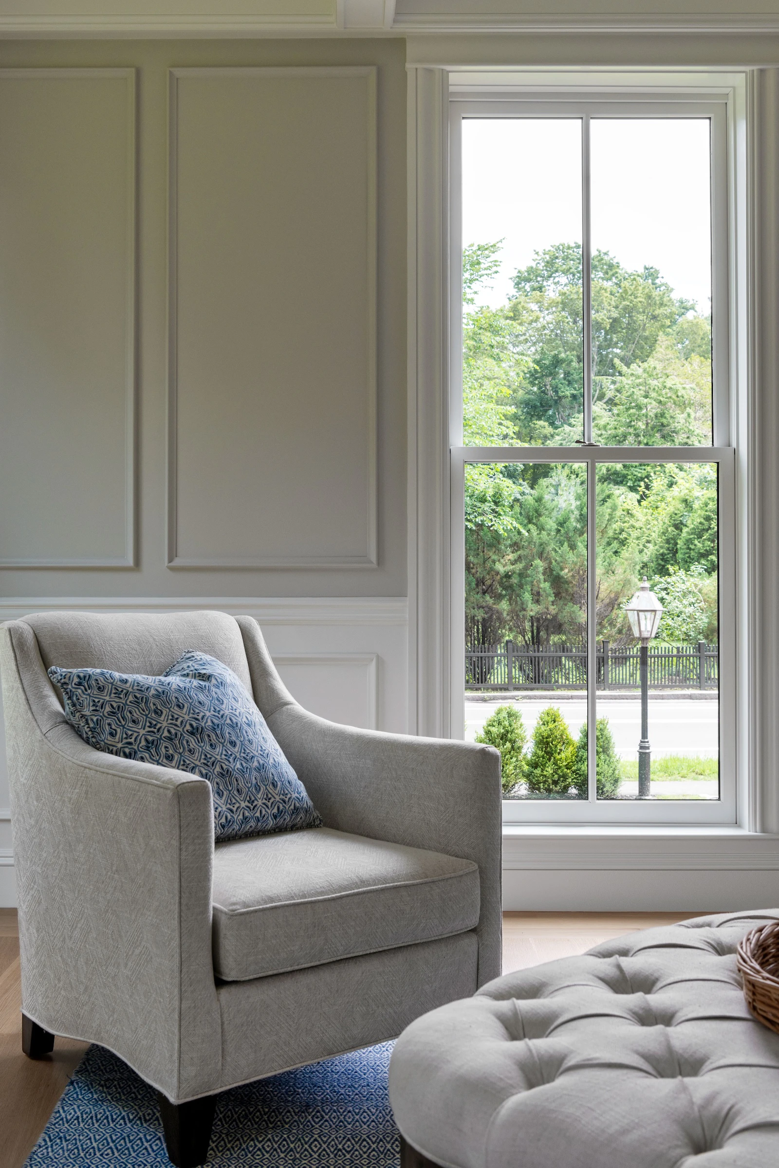 Full height replacement window with split divided lite detail by Marvin