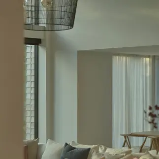 Sunnybrook sanctuary custom home interior view through the living space when entering home