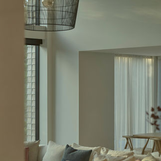 Sunnybrook sanctuary custom home interior view through the living space when entering home