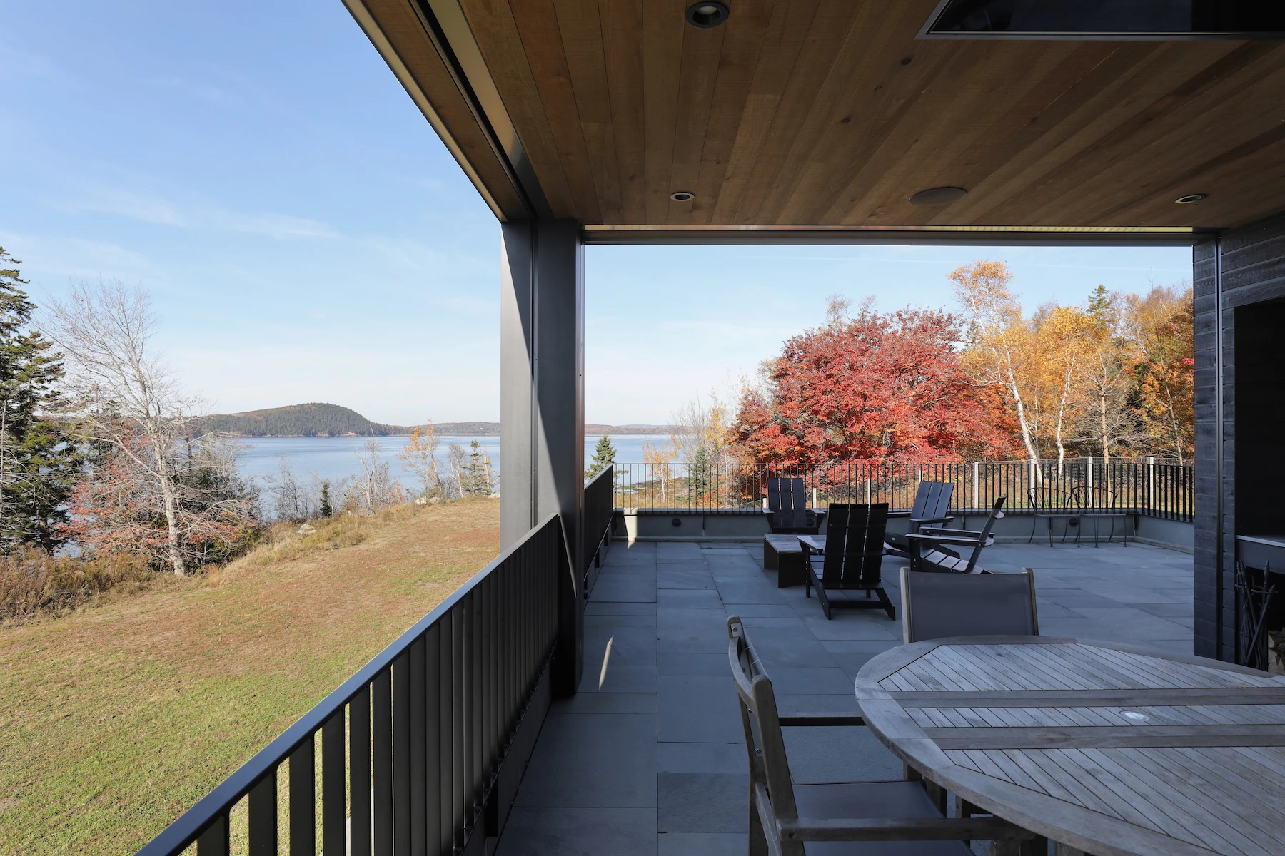 River view from the covered patio area just beyond the dining room