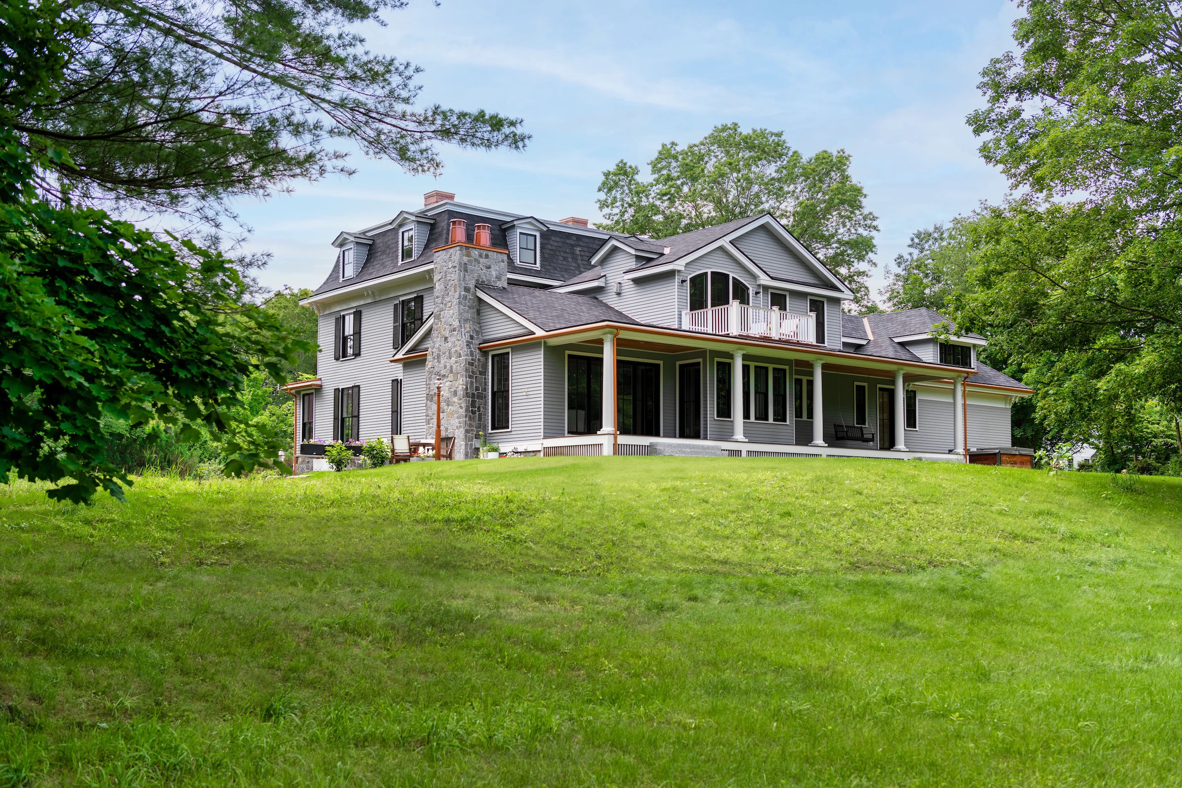 Exterior view of historic home on the East Coast