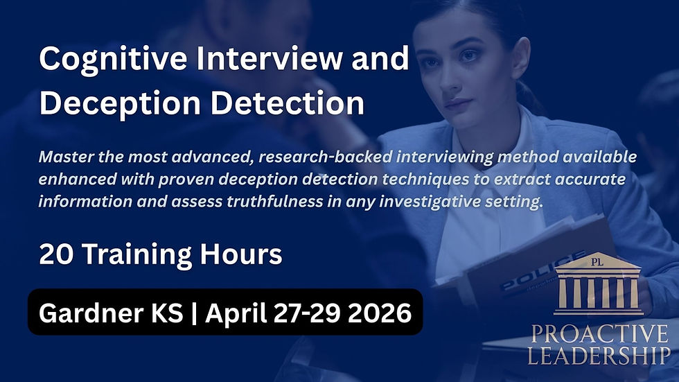 3 - Day The Cognitive Interview and Detecting Deception