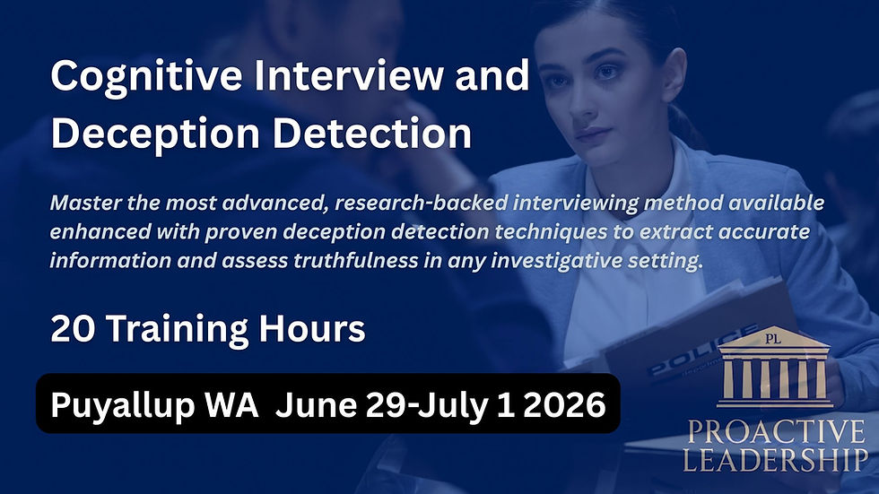 3 - Day The Cognitive Interview and Detecting Deception