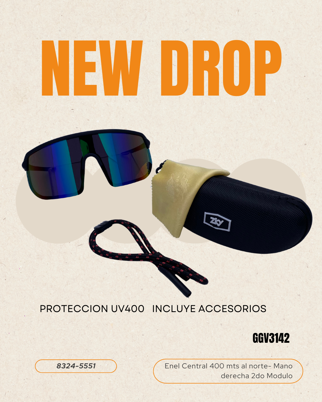 Lentes de sol deportivos- ZKGGV3142