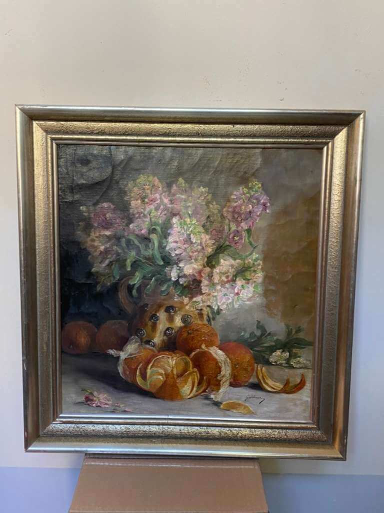 Émile Godchaux (France) | “Stillleben mit Blumen und Früchten” ca 1910