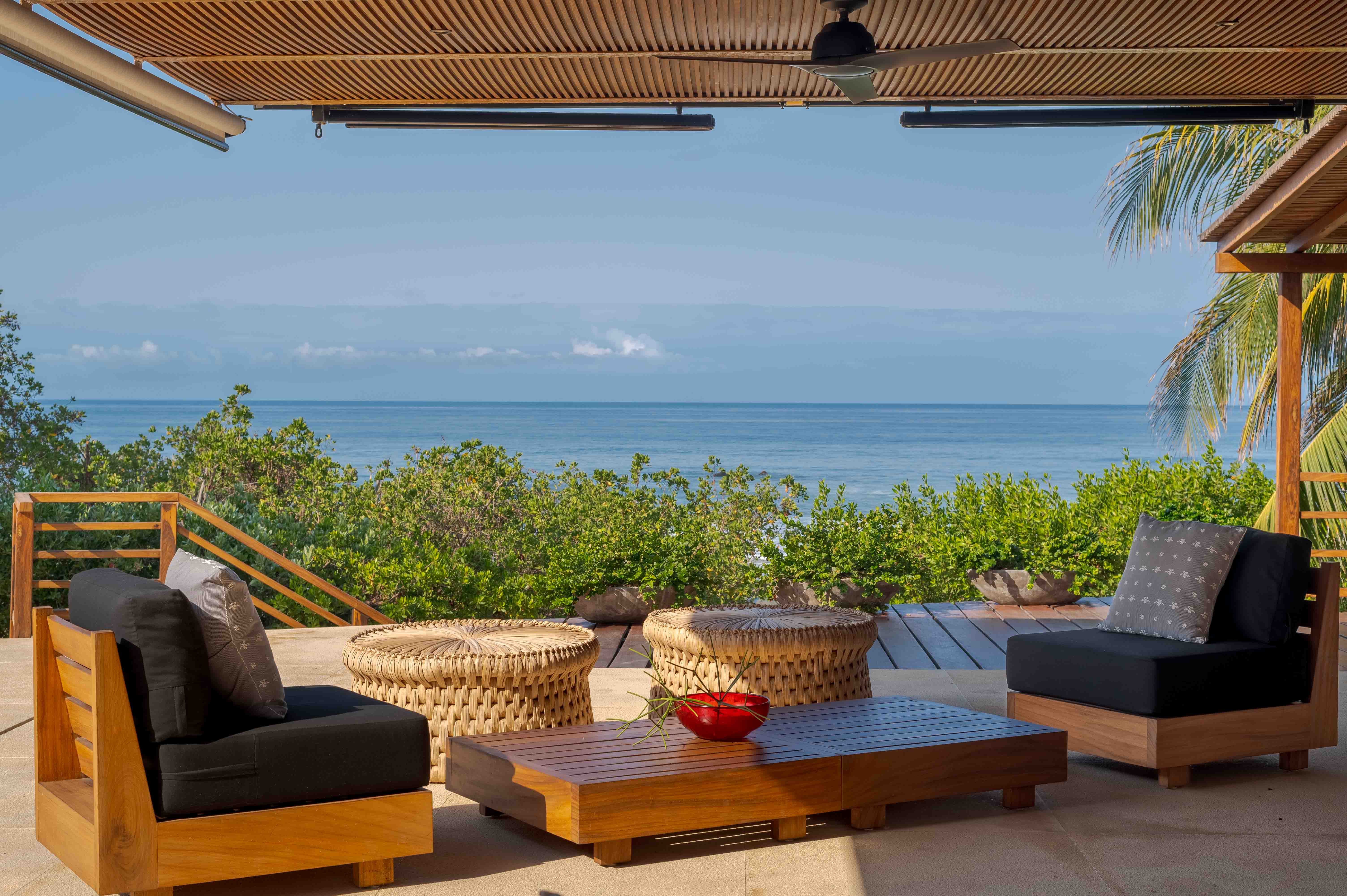 Oceanfront living space overlooking the Pacific coastline in Mexico