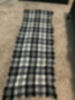 Long Black and white plaid Scarf