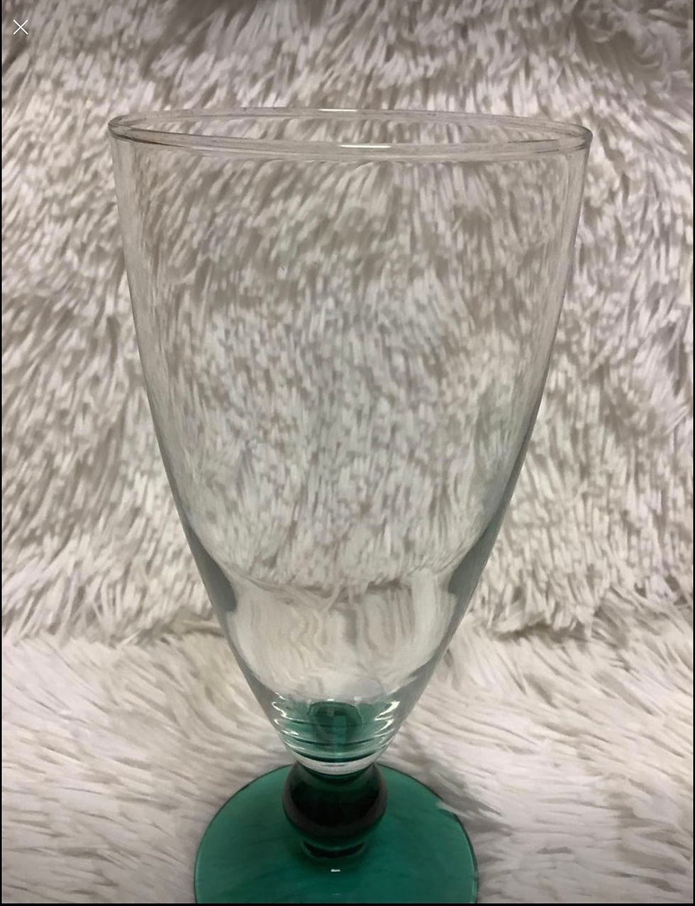 Thumbnail: set of 3 Green based  crystal glasses