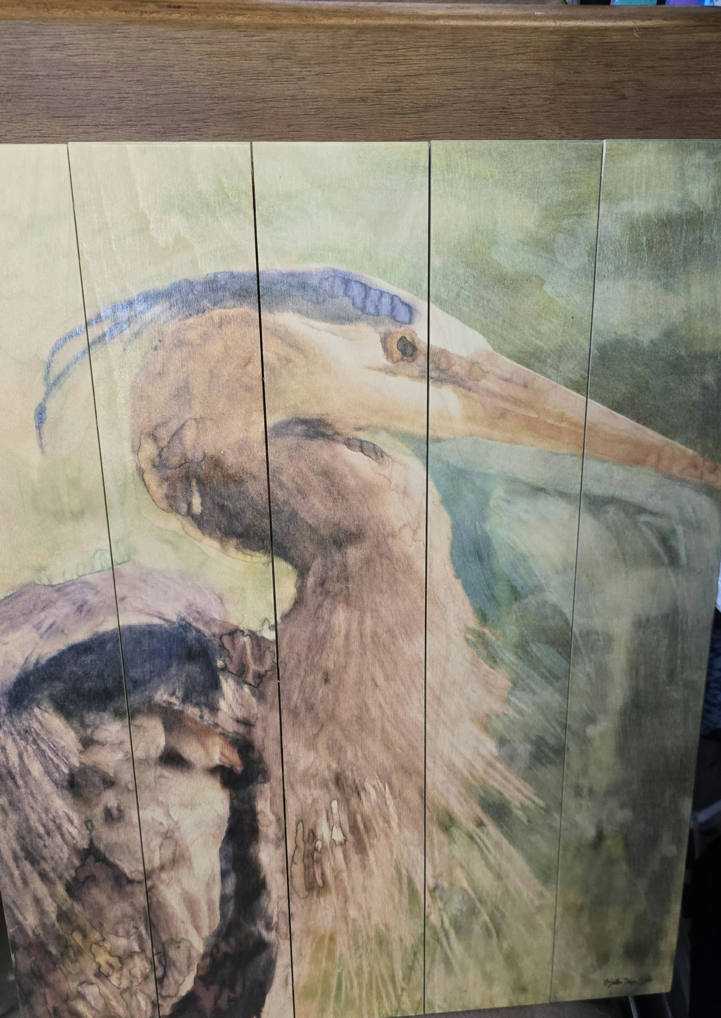 Pelican wooden wall art 19x16.5
