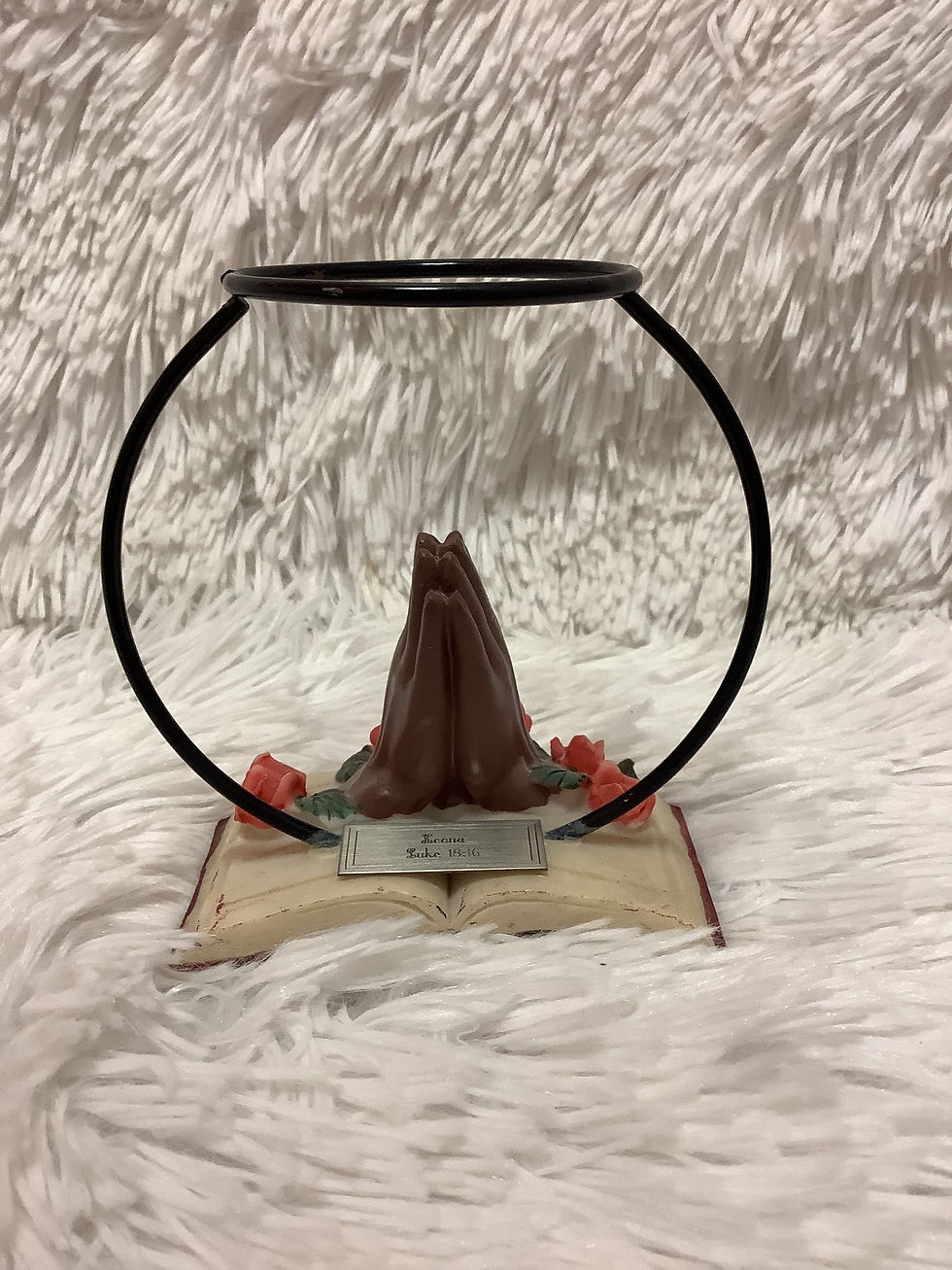 Thumbnail: Small Prayer Hands Candel Holder  5 inches tall