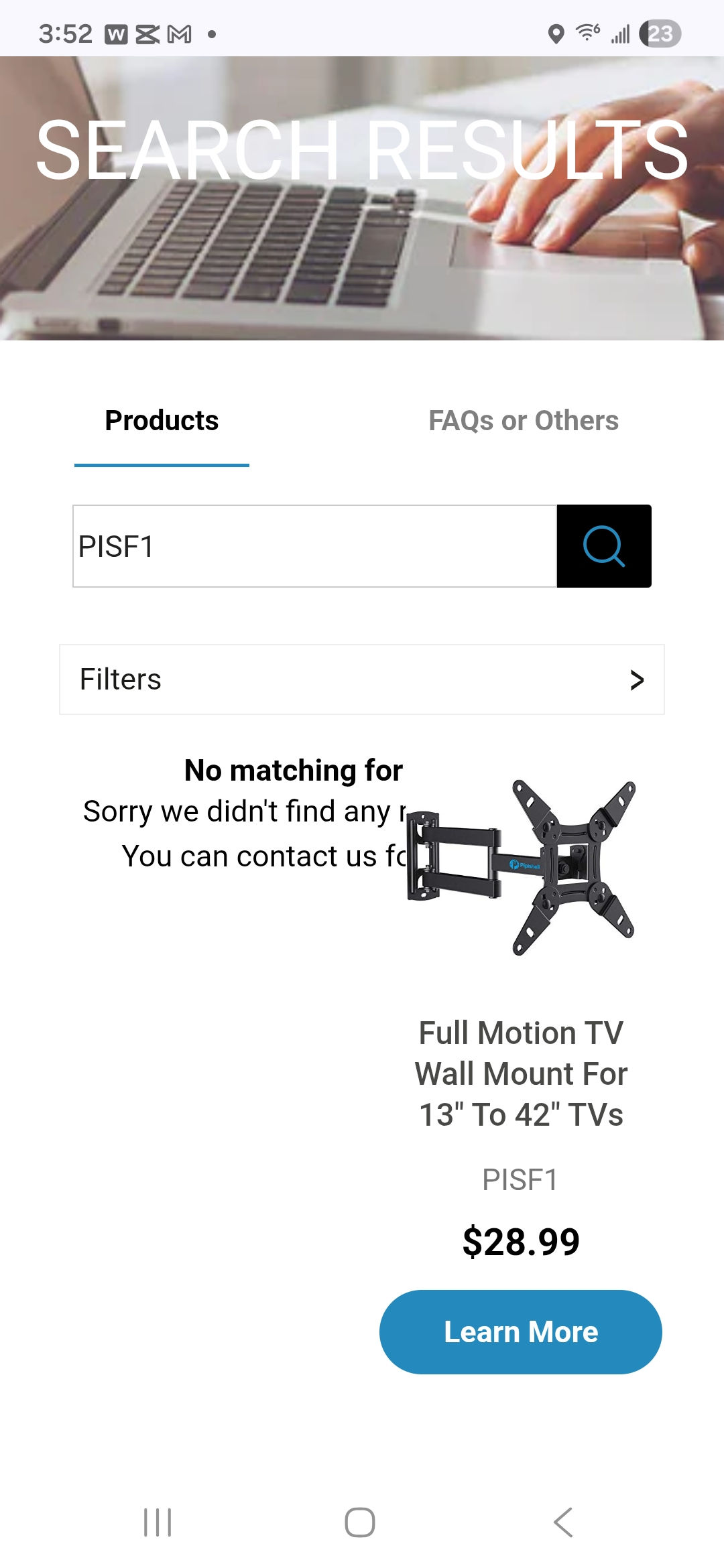 Pipishell PISF1 Full Motion TV Wall Mount for 13" to 42"