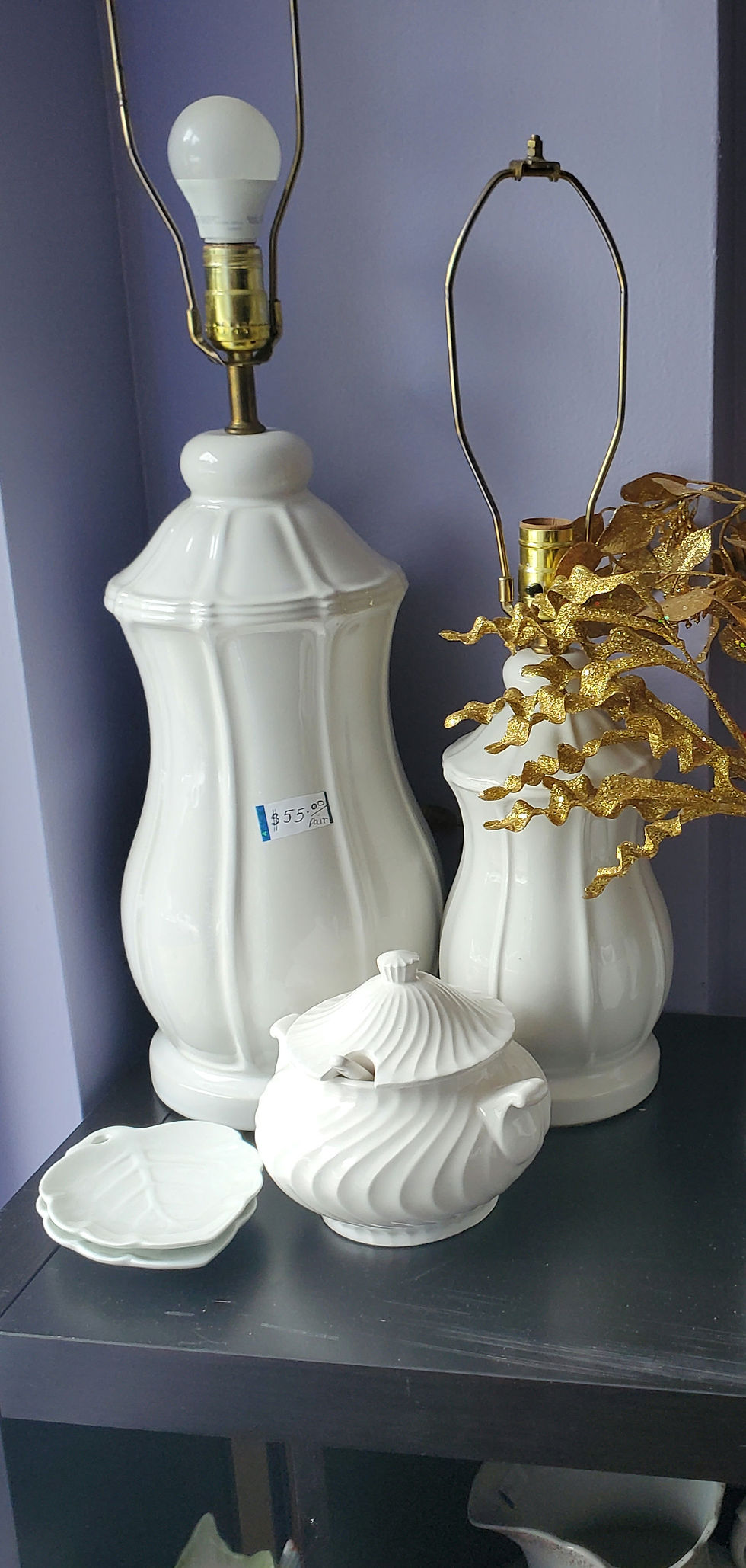 Thumbnail: Pair white lamps