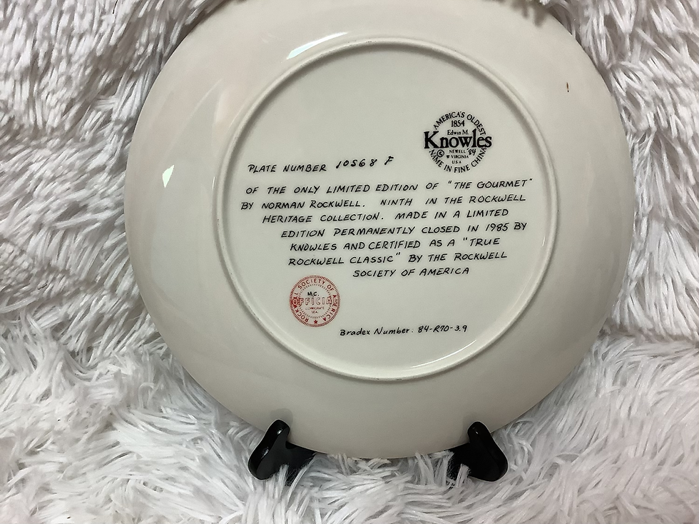 Thumbnail: Norman Rockwell “the gourmet” plate