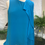 Thumbnail: Sleeveless Asymmetrical Ruffle Blouse – Turquoise Blue size medium