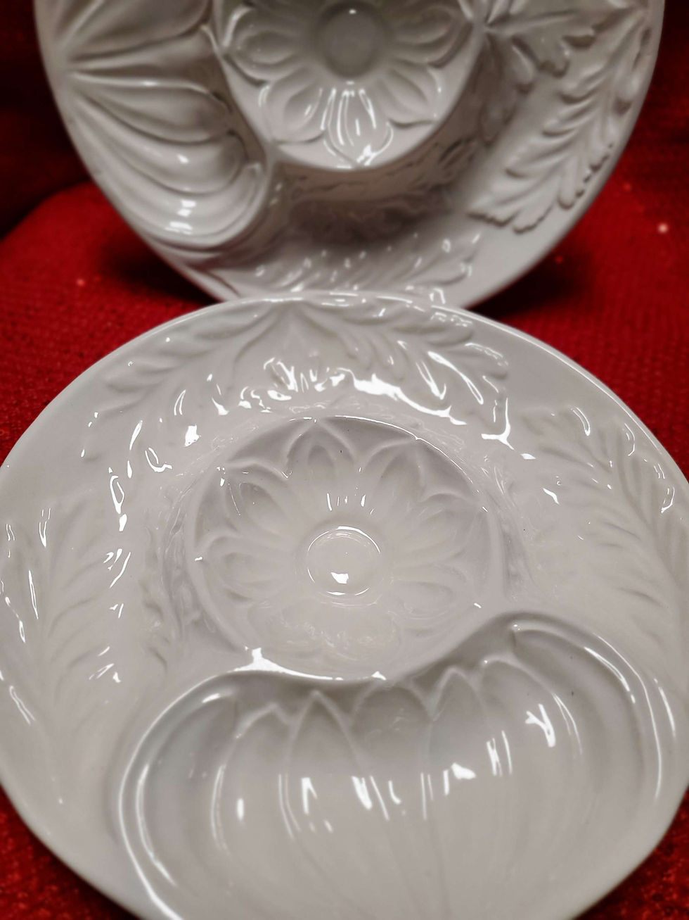 Thumbnail: Vintage Whittier California Pottery Divided Artichoke Appetizer 1975 Plate.