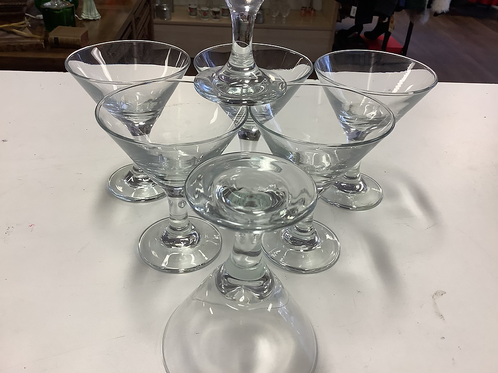 Thumbnail: Mini martini glass set of seven PreOwned