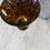 Thumbnail: leopard print glass vase, measuring 10 inches tall and 8 inches in diameter
