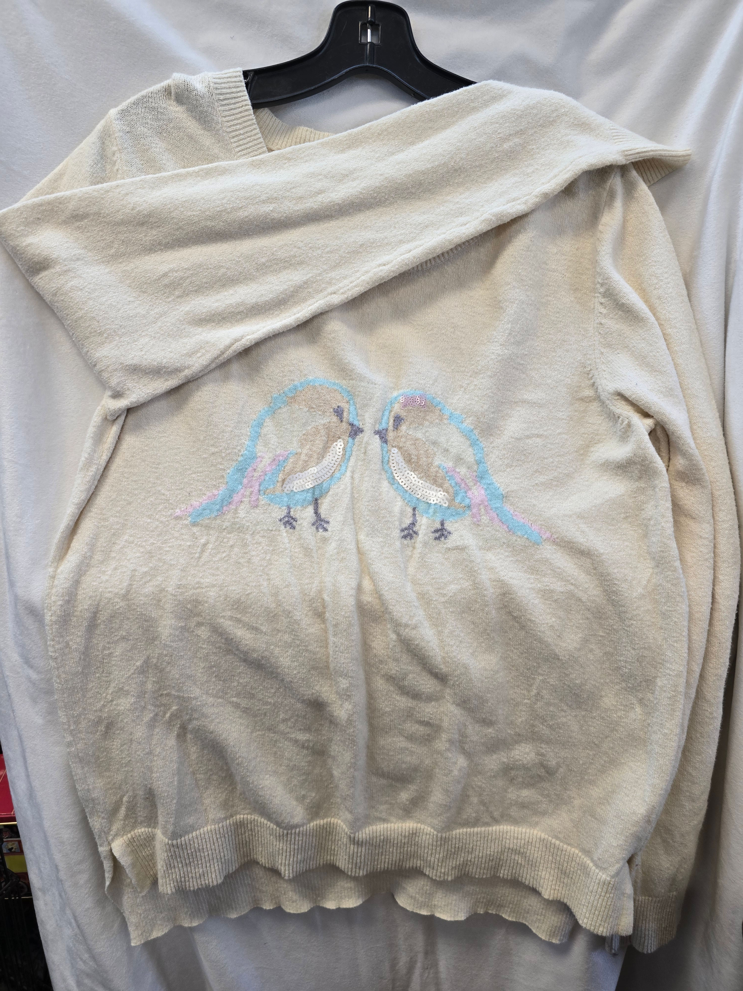LC white sweater L