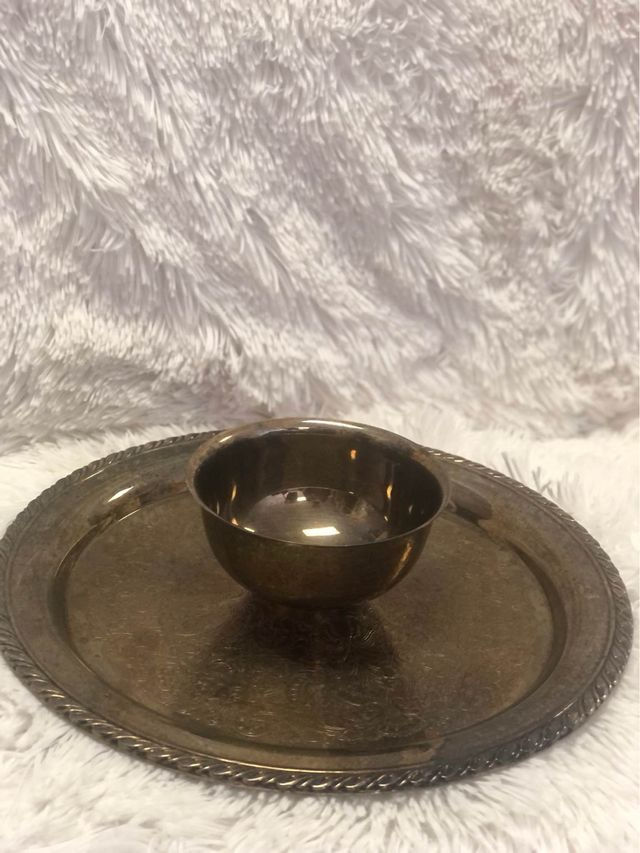 Thumbnail: vintage chip and dip silver plated platter
