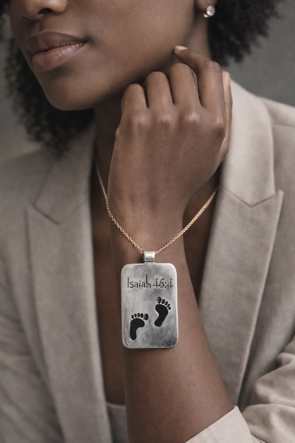 Inspirational Scripture Pendant – Isaiah 46:4 (Pendant Only)