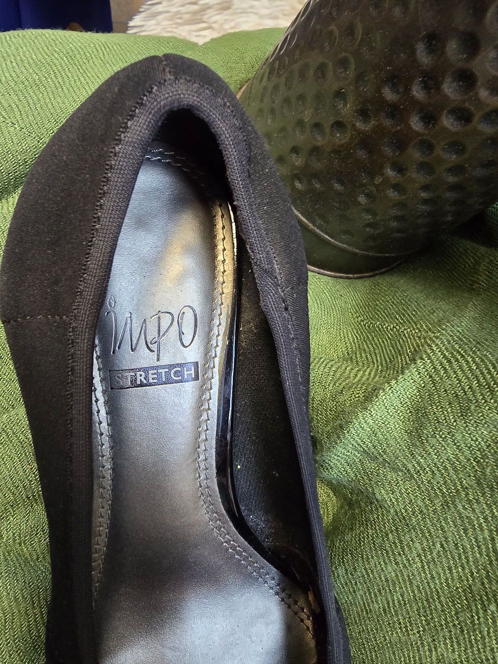 Thumbnail: Impo black small heel shoe size 6.5