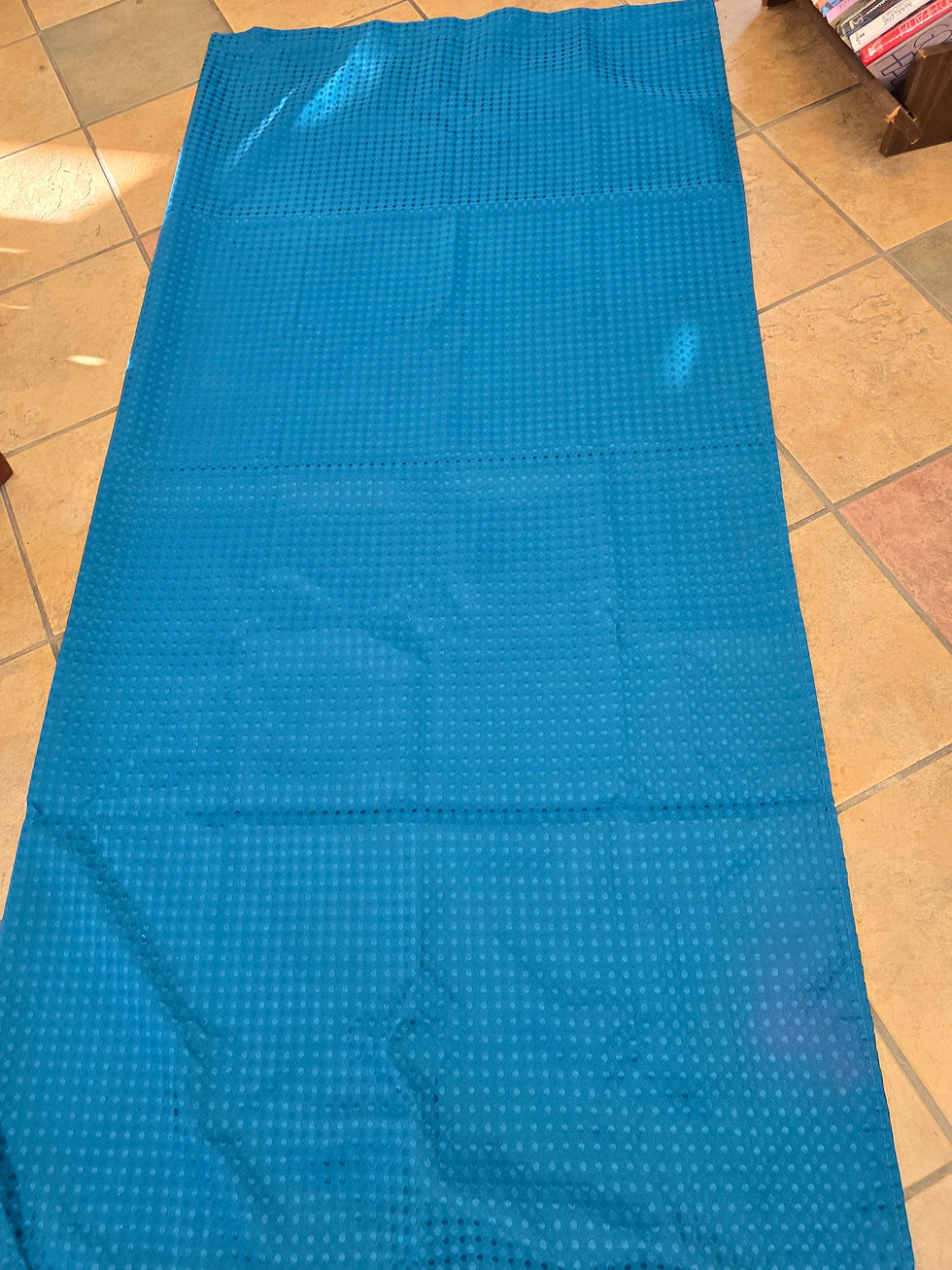 Thumbnail: Blue shower curtain